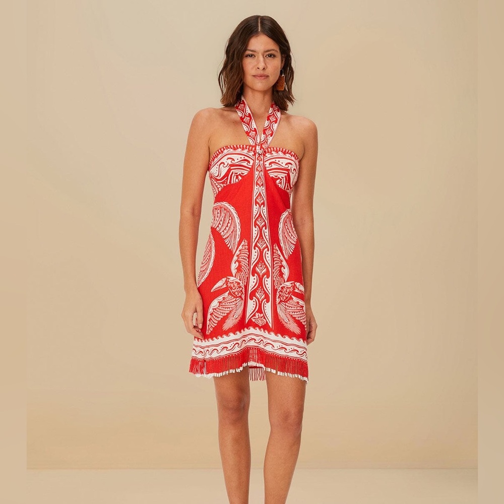 FARM Rio Linen Mini Dress